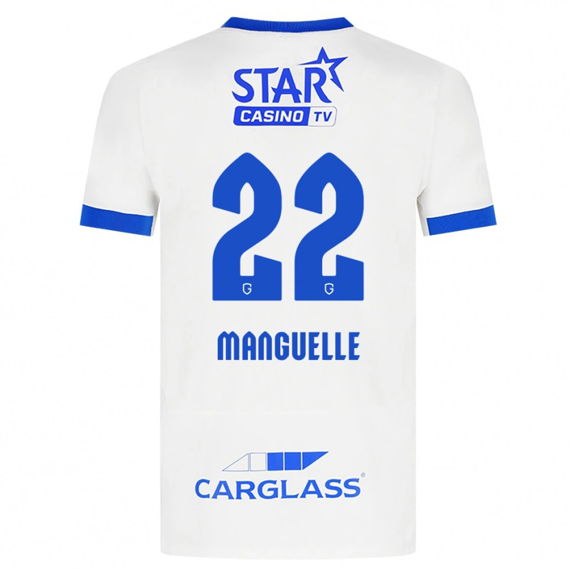 Danxen Børn Brad Manguelle #22 Hvid Blå Udebane Spillertrøjer 2026/27 Trøje T-Shirt