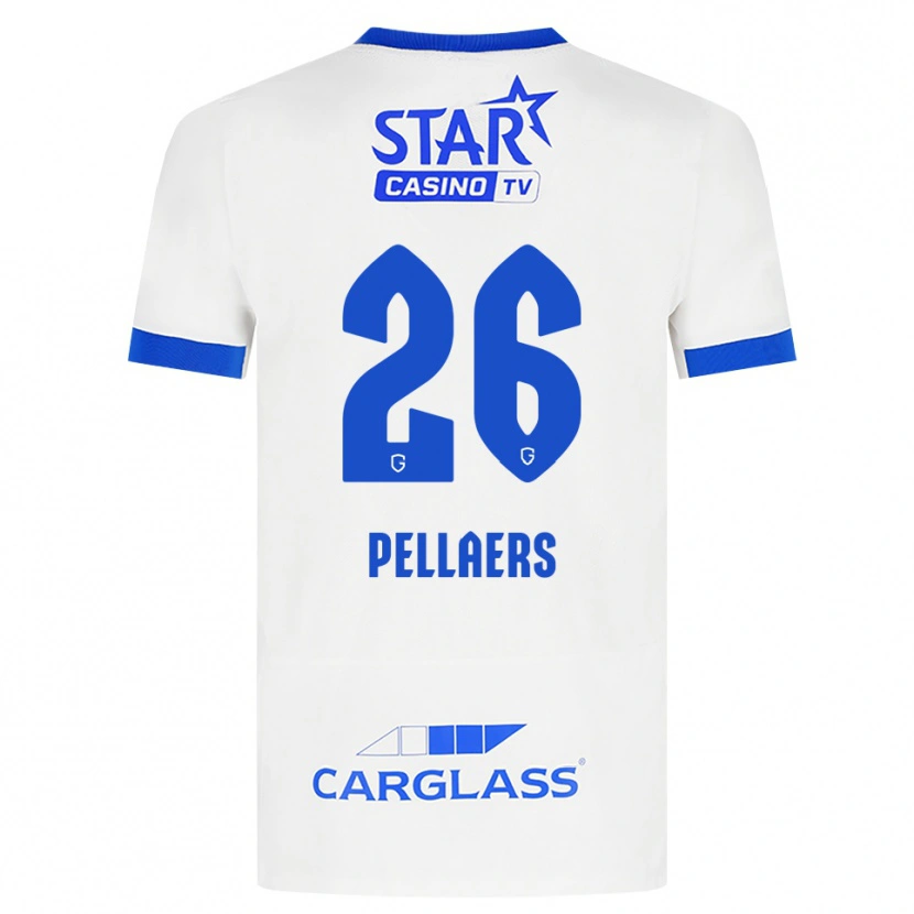 Danxen Børn Amanuel Pellaers #26 Hvid Blå Udebane Spillertrøjer 2026/27 Trøje T-Shirt