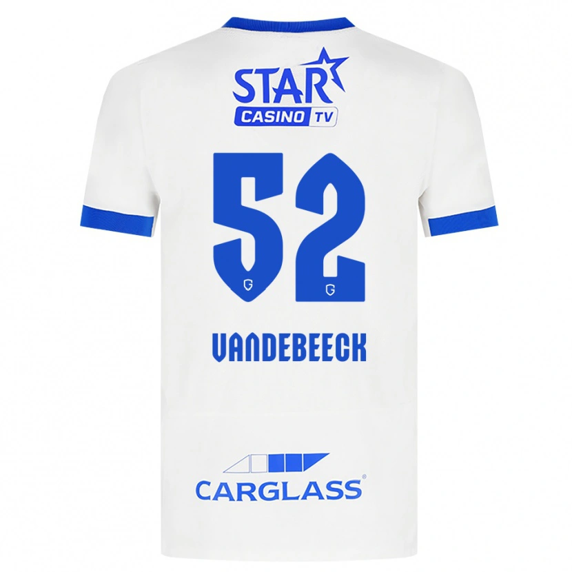 Danxen Børn Emmely Vandebeeck #52 Hvid Blå Udebane Spillertrøjer 2026/27 Trøje T-Shirt