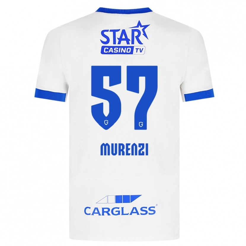 Danxen Børn Aaron Murenzi #57 Hvid Blå Udebane Spillertrøjer 2026/27 Trøje T-Shirt