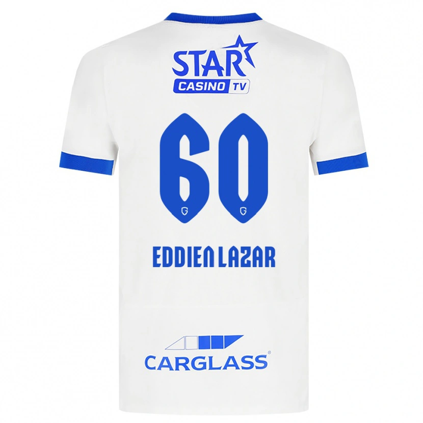 Danxen Børn Saif Eddien Lazar #60 Hvid Blå Udebane Spillertrøjer 2026/27 Trøje T-Shirt