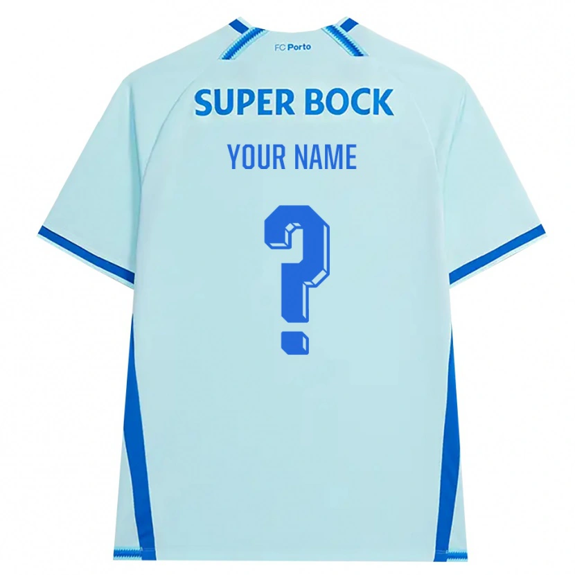 Danxen Børn Dit Navn #0 Lyshimmelblå Blå Tredje Sæt Spillertrøjer 2026/27 Trøje T-Shirt
