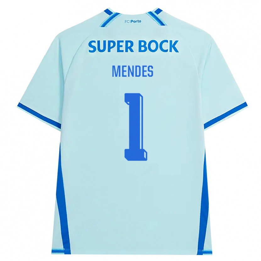 Danxen Børn Francisco Mendes #1 Lyshimmelblå Blå Tredje Sæt Spillertrøjer 2026/27 Trøje T-Shirt