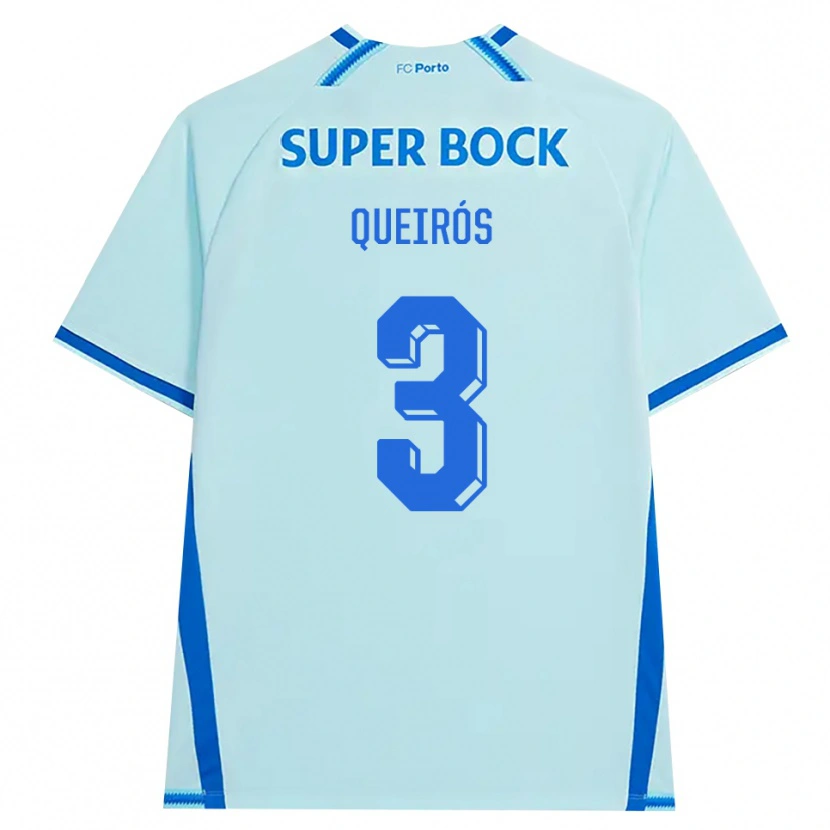 Danxen Børn Mariana Queirós #3 Lyshimmelblå Blå Tredje Sæt Spillertrøjer 2026/27 Trøje T-Shirt