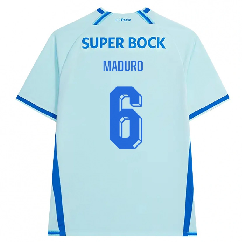 Danxen Børn Henrique Maduro #6 Lyshimmelblå Blå Tredje Sæt Spillertrøjer 2026/27 Trøje T-Shirt