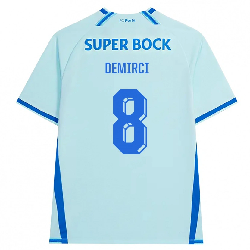 Danxen Børn Rayan Demirci #8 Lyshimmelblå Blå Tredje Sæt Spillertrøjer 2026/27 Trøje T-Shirt
