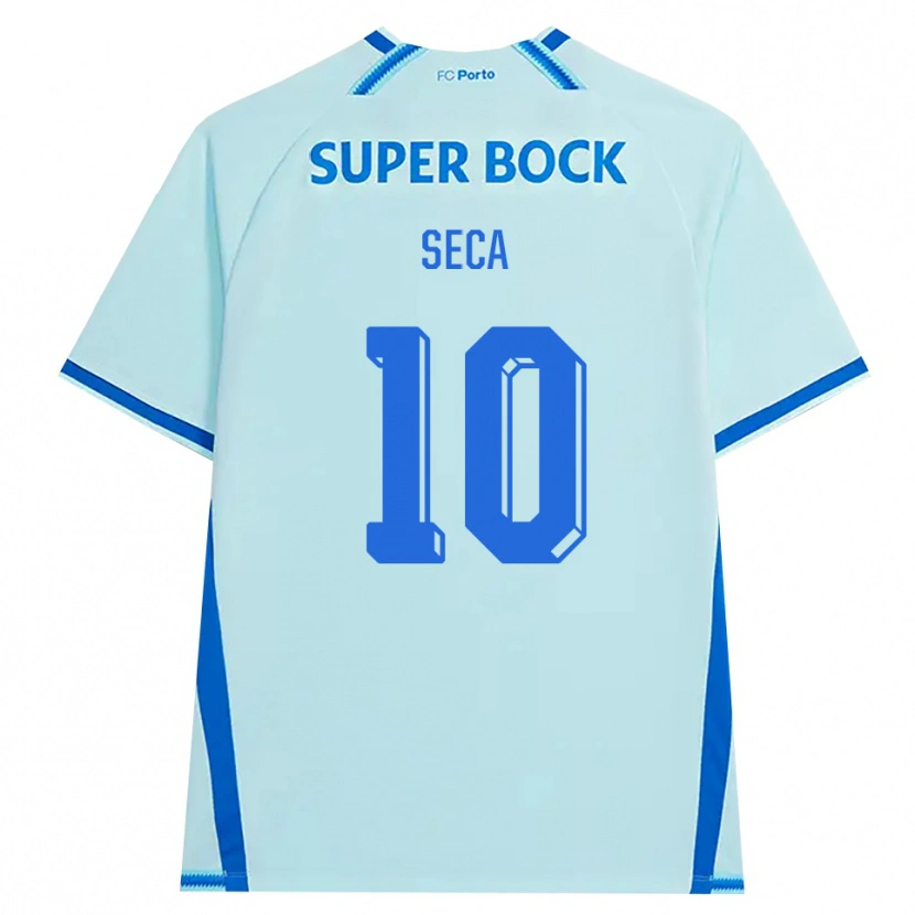 Danxen Børn Rodrigo Seca #10 Lyshimmelblå Blå Tredje Sæt Spillertrøjer 2026/27 Trøje T-Shirt