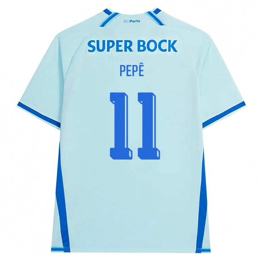 Danxen Børn Pepê #11 Lyshimmelblå Blå Tredje Sæt Spillertrøjer 2026/27 Trøje T-Shirt