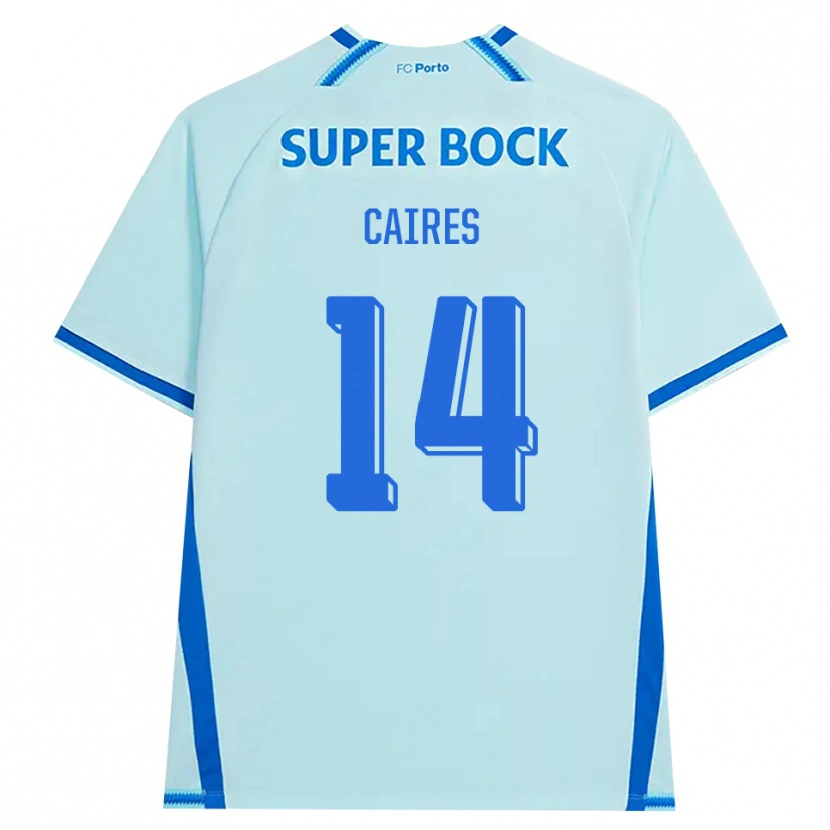 Danxen Børn Tiago Caires #14 Lyshimmelblå Blå Tredje Sæt Spillertrøjer 2026/27 Trøje T-Shirt
