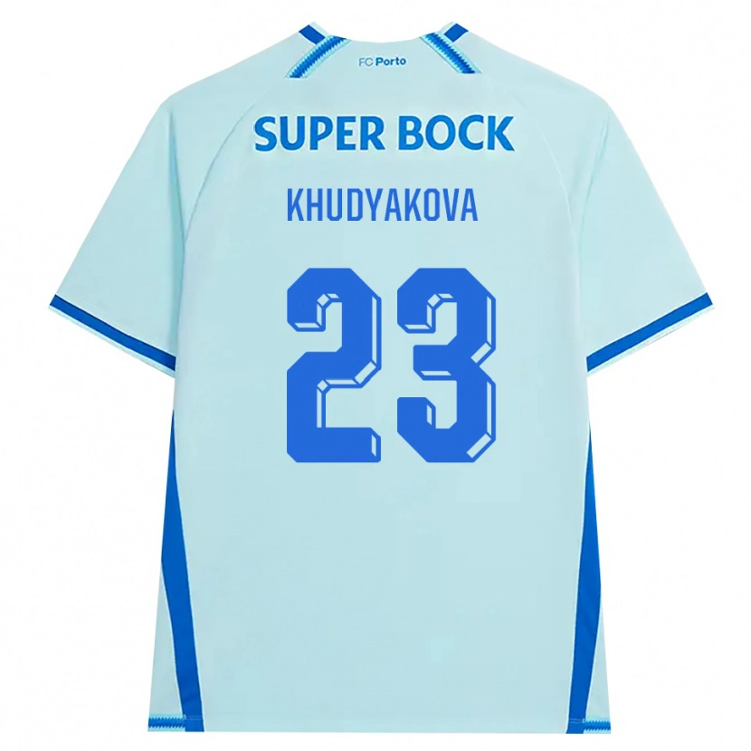 Danxen Børn Verónica Khudyakova #23 Lyshimmelblå Blå Tredje Sæt Spillertrøjer 2026/27 Trøje T-Shirt