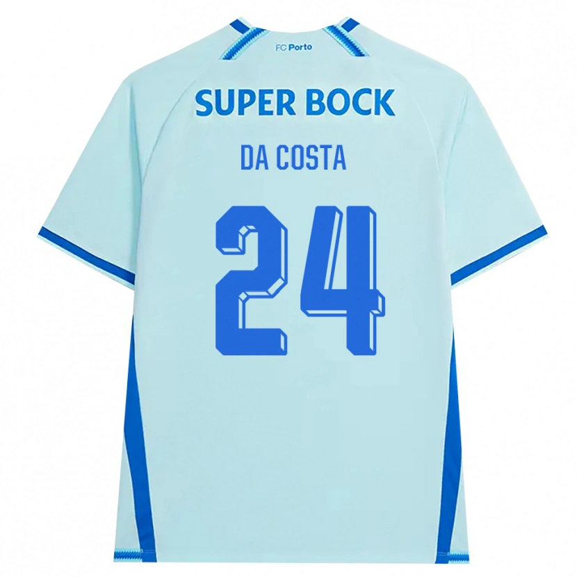 Danxen Børn Seif Da Costa #24 Lyshimmelblå Blå Tredje Sæt Spillertrøjer 2026/27 Trøje T-Shirt