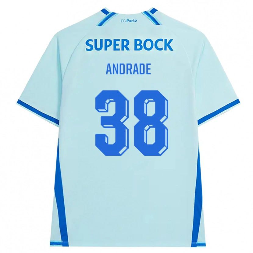 Danxen Børn Fernando Andrade #38 Lyshimmelblå Blå Tredje Sæt Spillertrøjer 2026/27 Trøje T-Shirt
