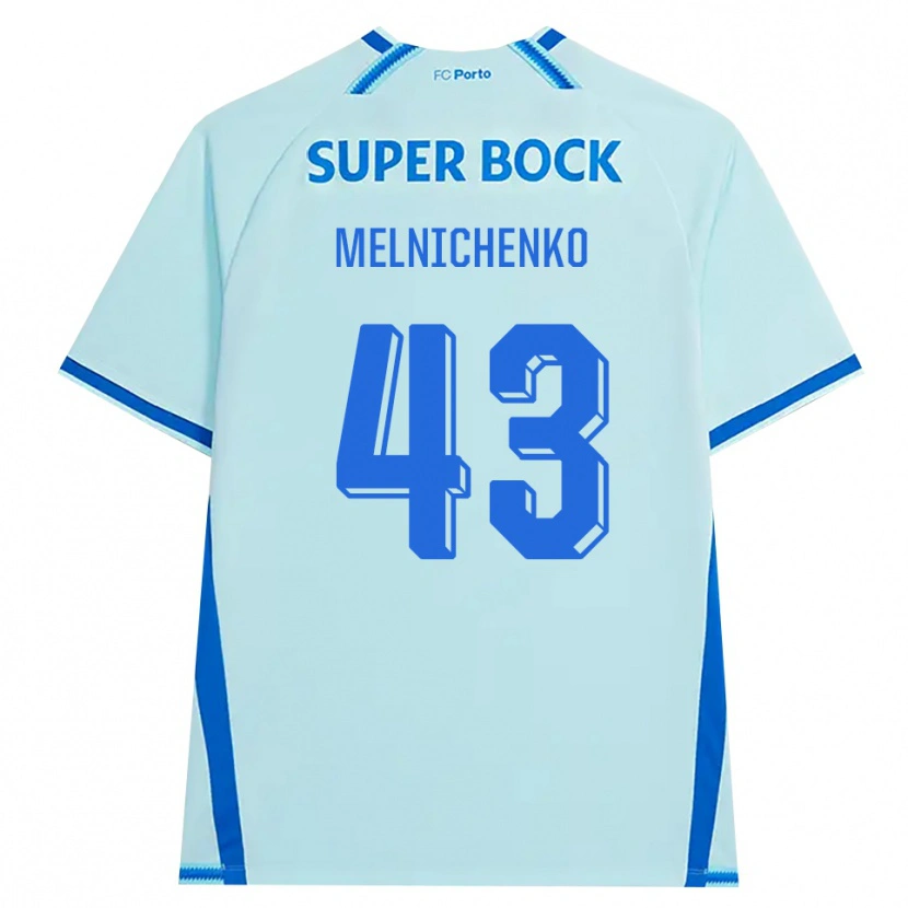 Danxen Børn Trofim Melnichenko #43 Lyshimmelblå Blå Tredje Sæt Spillertrøjer 2026/27 Trøje T-Shirt