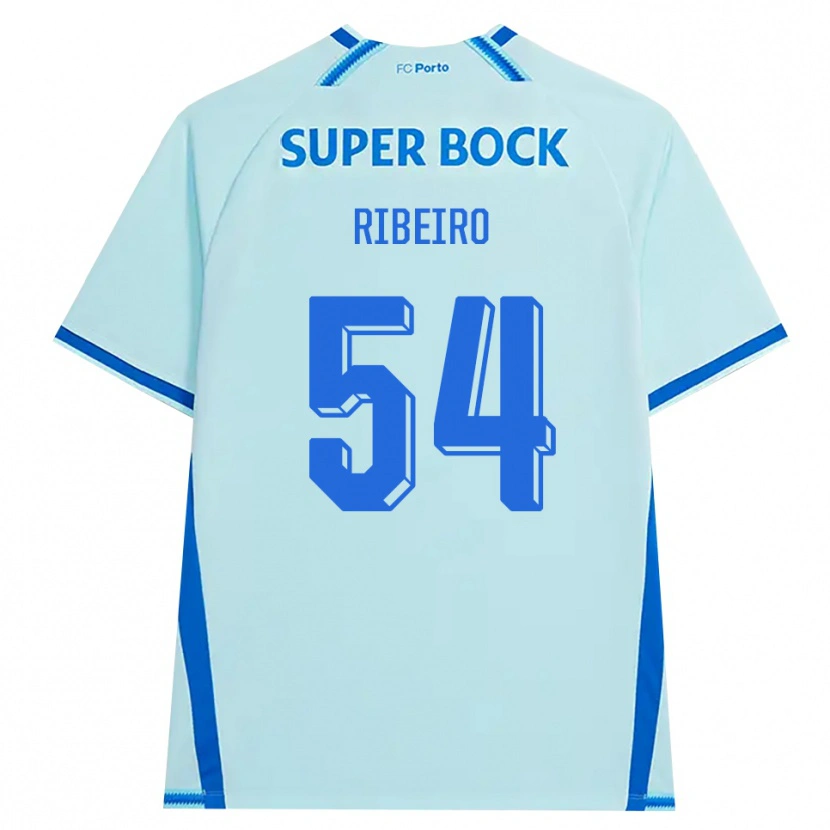 Danxen Børn António Ribeiro #54 Lyshimmelblå Blå Tredje Sæt Spillertrøjer 2026/27 Trøje T-Shirt