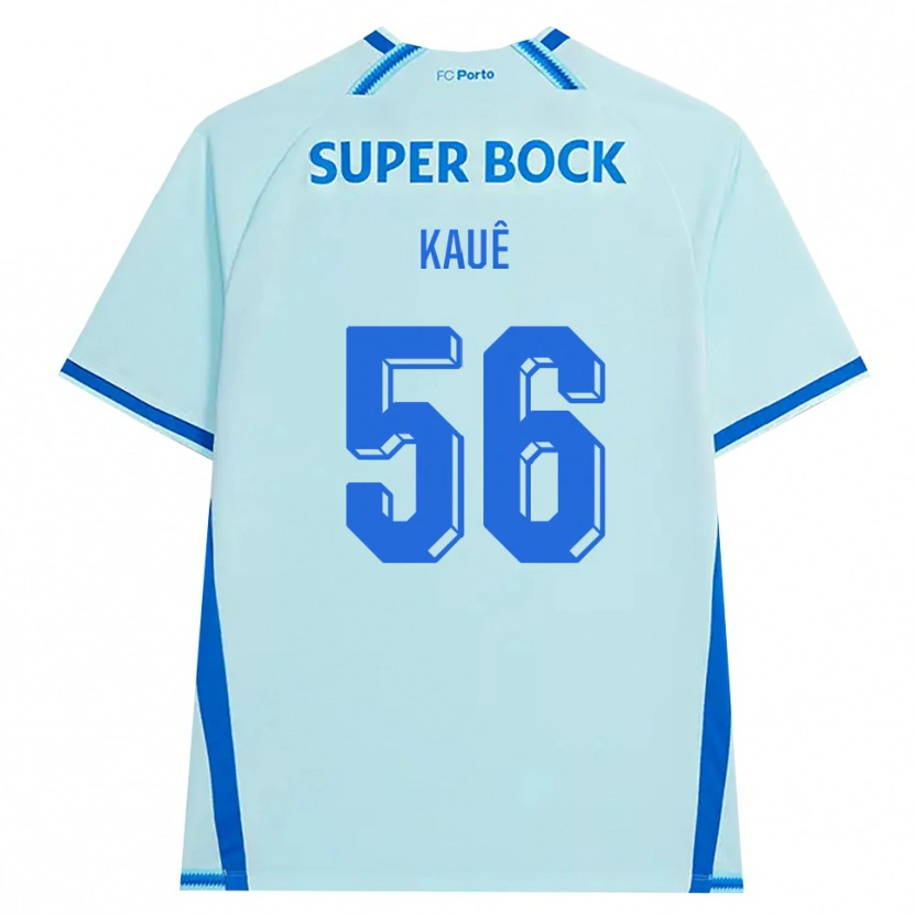 Danxen Børn Kauê Rodrigues Pessanha #56 Lyshimmelblå Blå Tredje Sæt Spillertrøjer 2026/27 Trøje T-Shirt