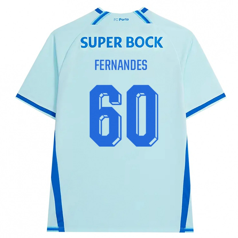 Danxen Børn Francisco Fernandes #60 Lyshimmelblå Blå Tredje Sæt Spillertrøjer 2026/27 Trøje T-Shirt