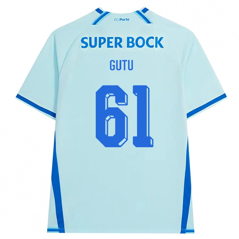 Danxen Børn Denis Gutu #61 Lyshimmelblå Blå Tredje Sæt Spillertrøjer 2026/27 Trøje T-Shirt