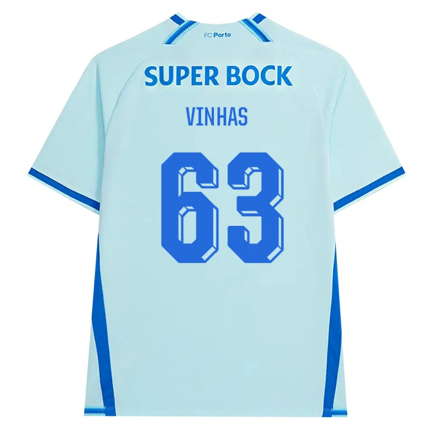 Danxen Børn David Vinhas #63 Lyshimmelblå Blå Tredje Sæt Spillertrøjer 2026/27 Trøje T-Shirt