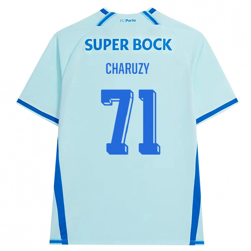 Danxen Børn Hubert Charuży #71 Lyshimmelblå Blå Tredje Sæt Spillertrøjer 2026/27 Trøje T-Shirt