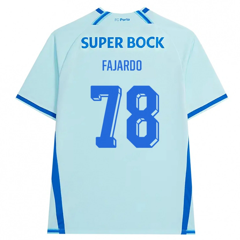 Danxen Børn Leonardo Fajardo #78 Lyshimmelblå Blå Tredje Sæt Spillertrøjer 2026/27 Trøje T-Shirt