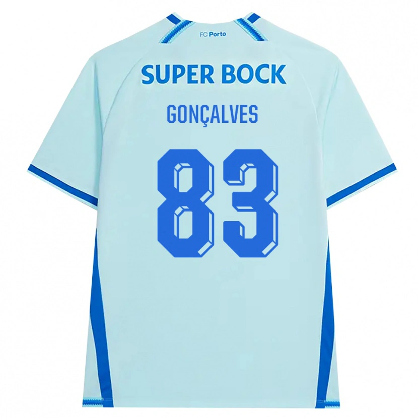 Danxen Børn Rodrigo Gonçalves #83 Lyshimmelblå Blå Tredje Sæt Spillertrøjer 2026/27 Trøje T-Shirt