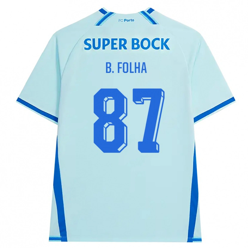 Danxen Børn Bernardo Folha #87 Lyshimmelblå Blå Tredje Sæt Spillertrøjer 2026/27 Trøje T-Shirt