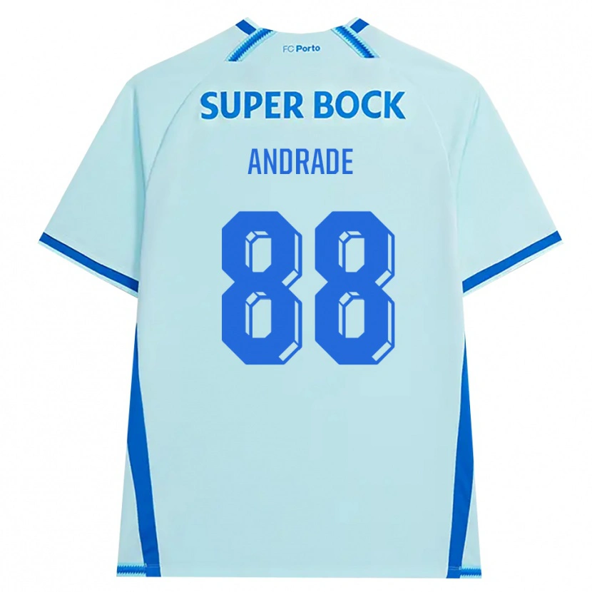 Danxen Børn Domingos Andrade #88 Lyshimmelblå Blå Tredje Sæt Spillertrøjer 2026/27 Trøje T-Shirt