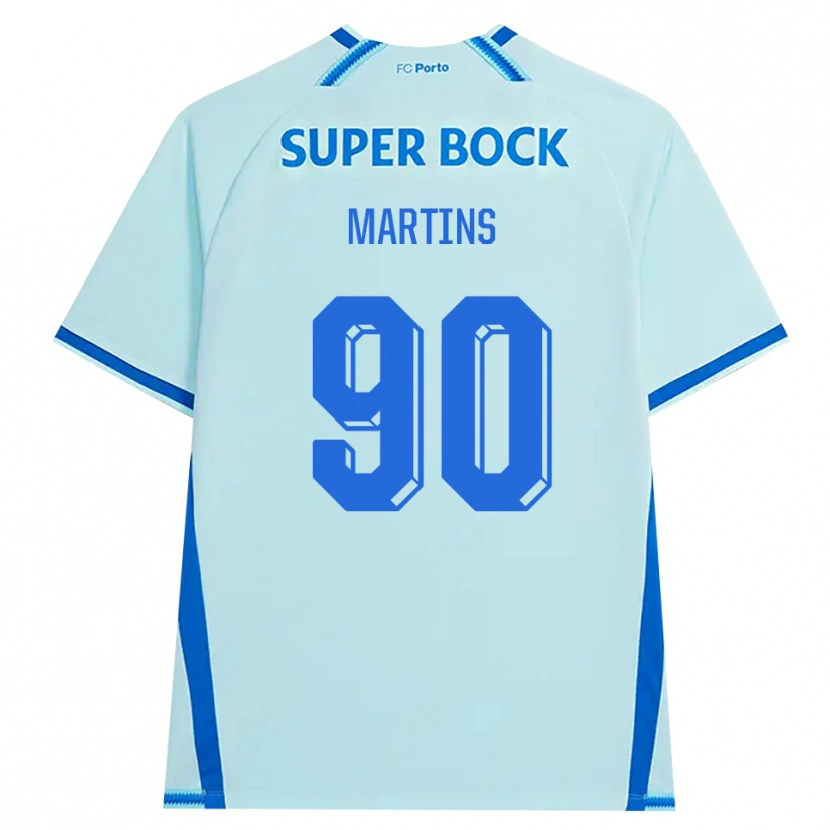 Danxen Børn Gil Martins #90 Lyshimmelblå Blå Tredje Sæt Spillertrøjer 2026/27 Trøje T-Shirt