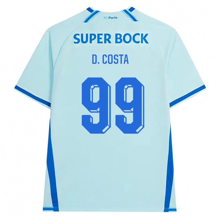 Danxen Børn Diogo Costa #99 Lyshimmelblå Blå Tredje Sæt Spillertrøjer 2026/27 Trøje T-Shirt