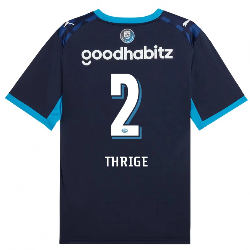 Danxen Børn Sara Thrige #2 Jægerblå Kongeblå Tredje Sæt Spillertrøjer 2026/27 Trøje T-Shirt