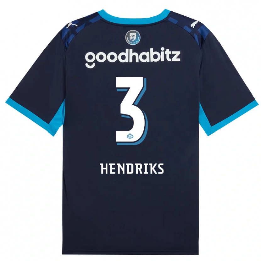 Danxen Børn Gwyneth Hendriks #3 Jægerblå Kongeblå Tredje Sæt Spillertrøjer 2026/27 Trøje T-Shirt