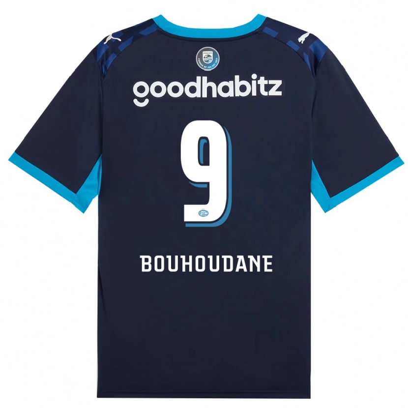 Danxen Børn Sami Bouhoudane #9 Jægerblå Kongeblå Tredje Sæt Spillertrøjer 2026/27 Trøje T-Shirt