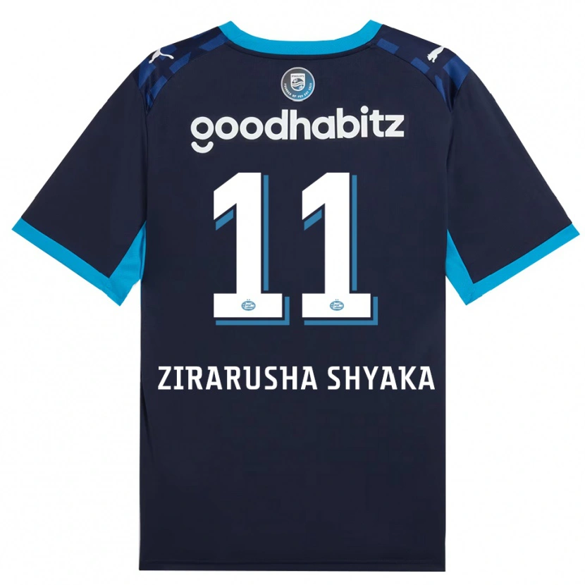 Danxen Børn David Zirarusha Shyaka #11 Jægerblå Kongeblå Tredje Sæt Spillertrøjer 2026/27 Trøje T-Shirt