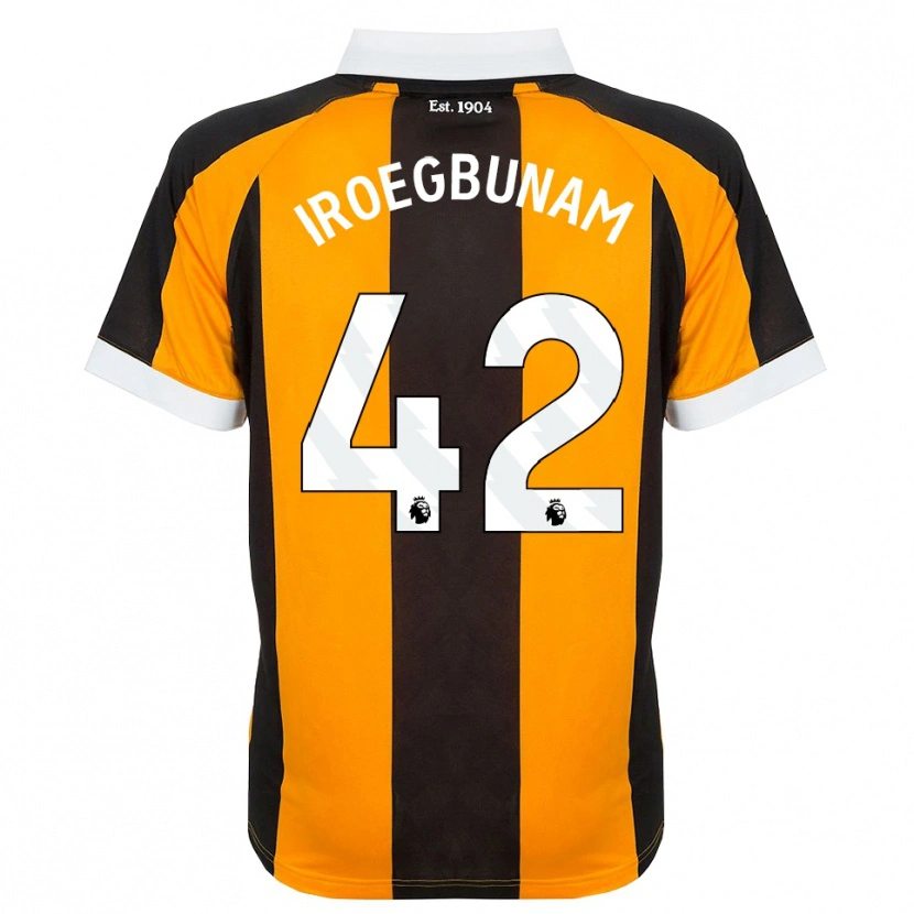 Danxen Børn Tim Iroegbunam #42 Orange Sort Hvid Hjemmebane Spillertrøjer 2026/27 Trøje T-Shirt