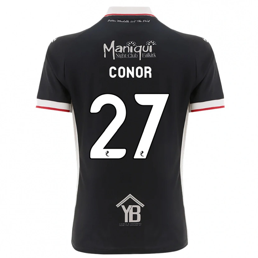 Danxen Børn Conor Mcleod #27 Sort Hvid Rød Hjemmebane Spillertrøjer 2026/27 Trøje T-Shirt