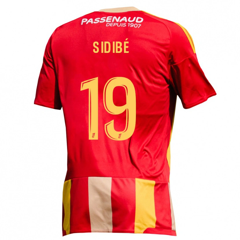 Danxen Børn Djibril Sidibé #19 Rød Gul Grøn Hjemmebane Spillertrøjer 2026/27 Trøje T-Shirt
