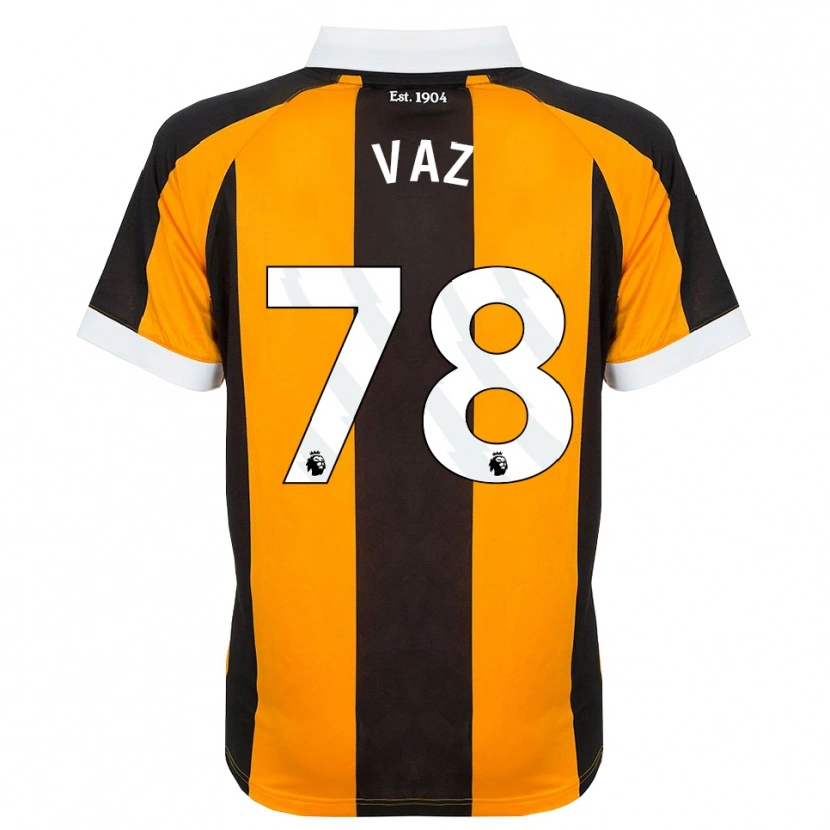 Danxen Børn Robinio Vaz #78 Orange Sort Hvid Hjemmebane Spillertrøjer 2026/27 Trøje T-Shirt