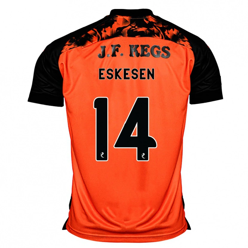 Danxen Mænd Julius Eskesen #14 Orange Sort Hvid Hjemmebane Spillertrøjer 2026/27 Trøje T-Shirt