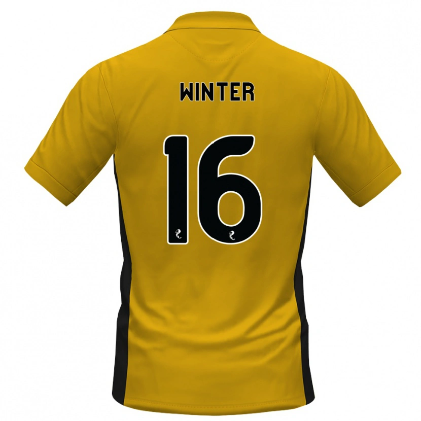 Danxen Mænd Andy Winter #16 Orange Sort Hjemmebane Spillertrøjer 2026/27 Trøje T-Shirt