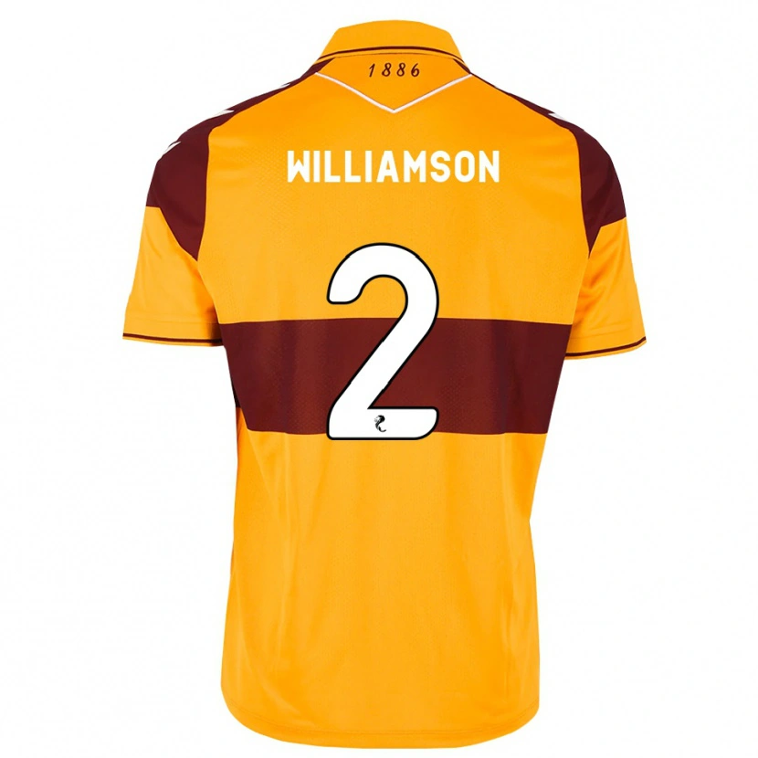 Danxen Mænd Scott Williamson #2 Maron Orange Hjemmebane Spillertrøjer 2026/27 Trøje T-Shirt
