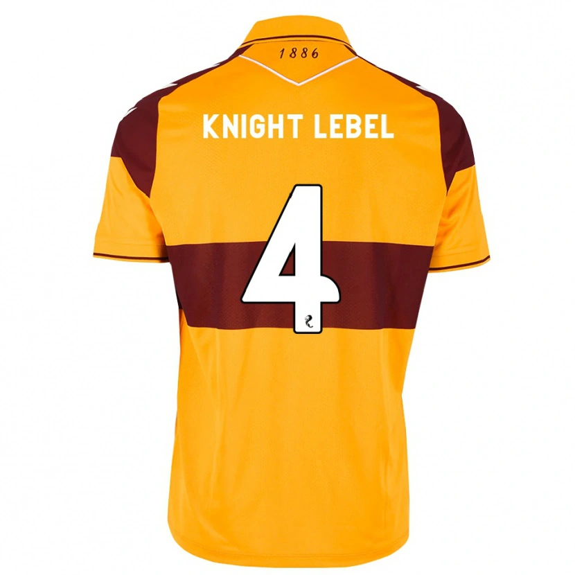 Danxen Mænd Jamie Knight-Lebel #4 Maron Orange Hjemmebane Spillertrøjer 2026/27 Trøje T-Shirt