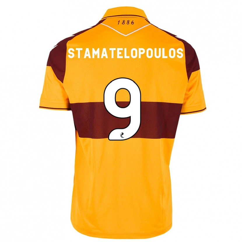 Danxen Mænd Apostolos Stamatelopoulos #9 Maron Orange Hjemmebane Spillertrøjer 2026/27 Trøje T-Shirt