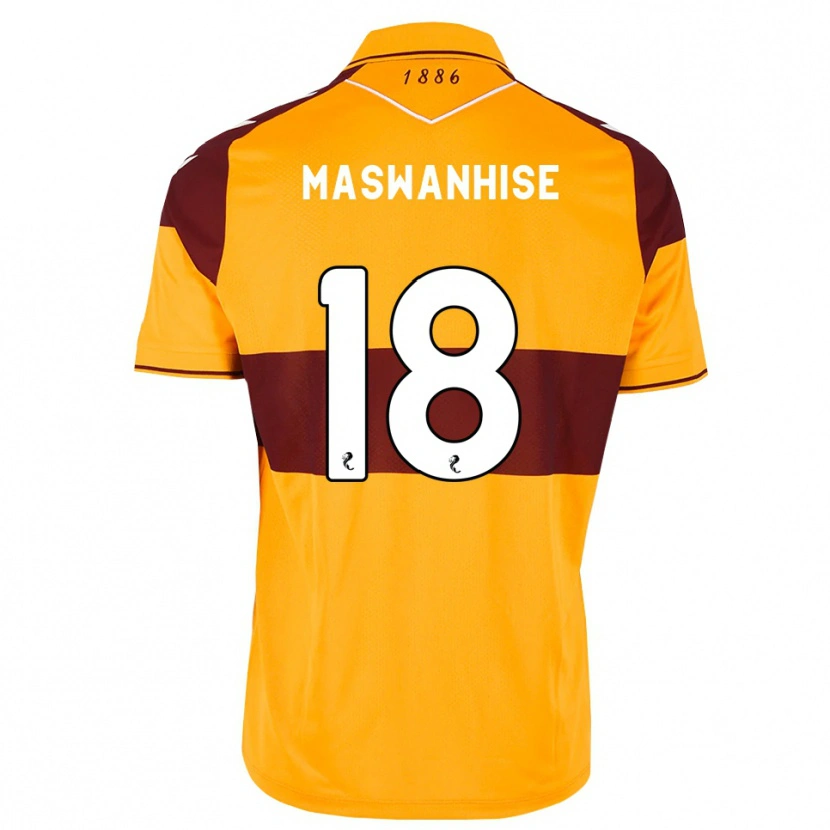Danxen Mænd Tawanda Maswanhise #18 Maron Orange Hjemmebane Spillertrøjer 2026/27 Trøje T-Shirt
