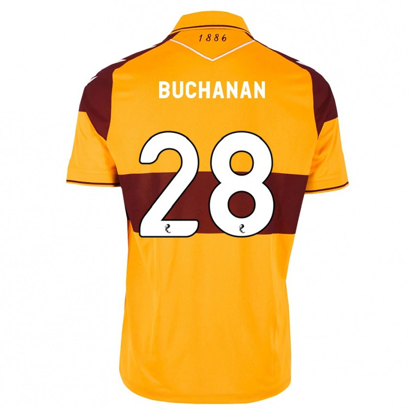 Danxen Mænd Aaron Buchanan #28 Maron Orange Hjemmebane Spillertrøjer 2026/27 Trøje T-Shirt