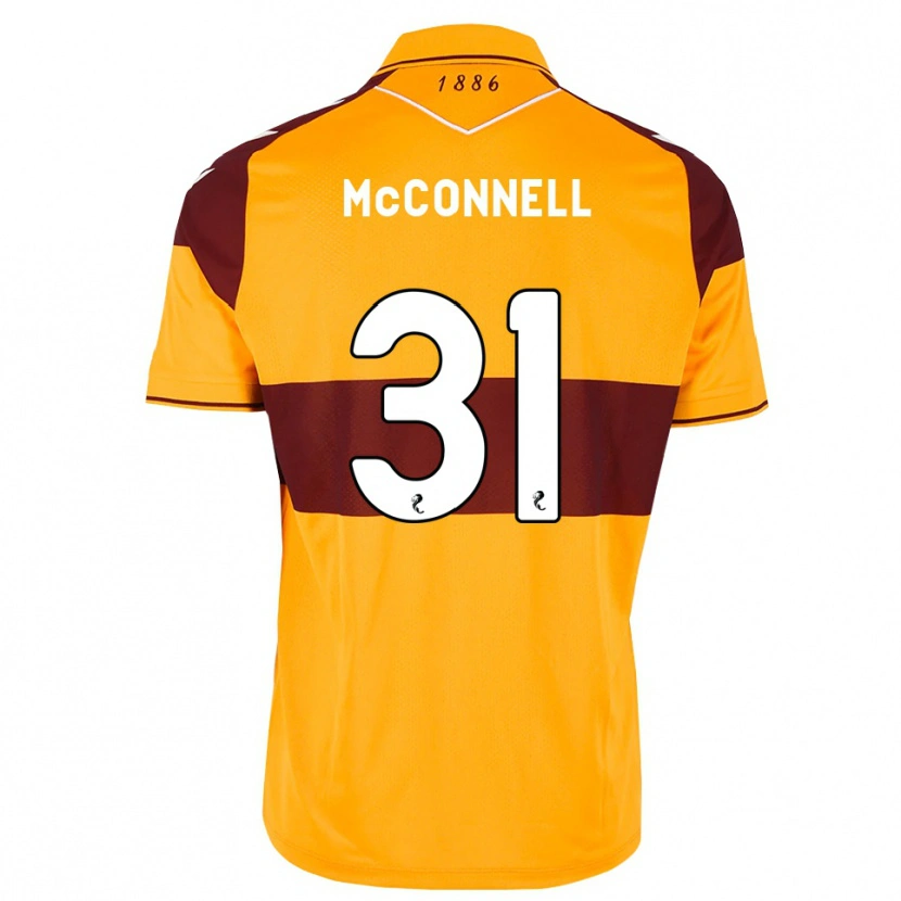 Danxen Mænd Jack Mcconnell #31 Maron Orange Hjemmebane Spillertrøjer 2026/27 Trøje T-Shirt