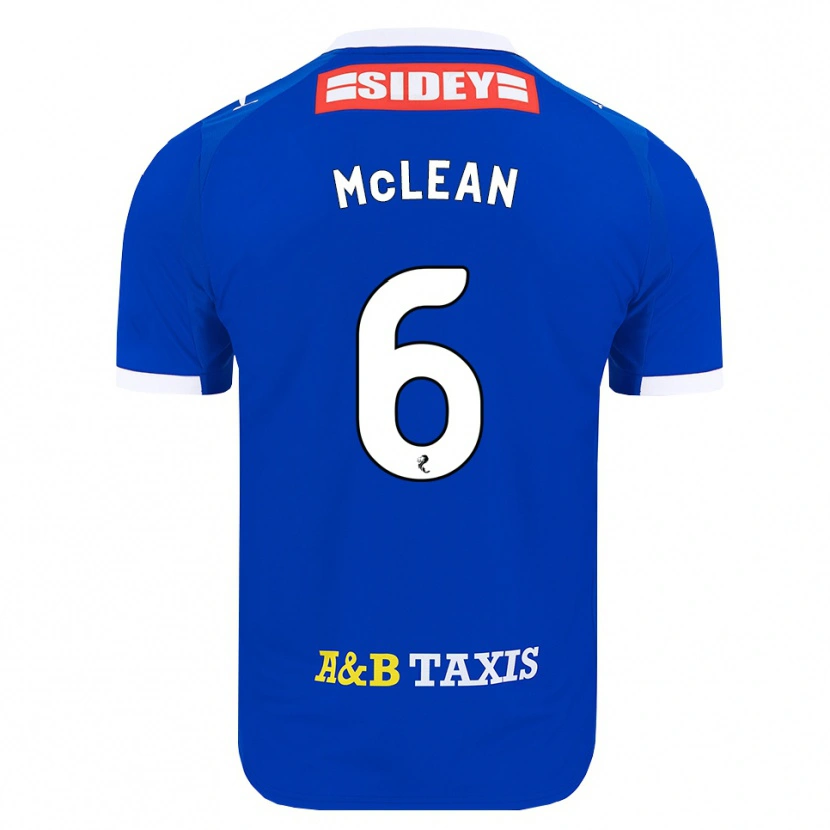 Danxen Mænd Elvie Mclean #6 Blå Rød Gul Hjemmebane Spillertrøjer 2026/27 Trøje T-Shirt