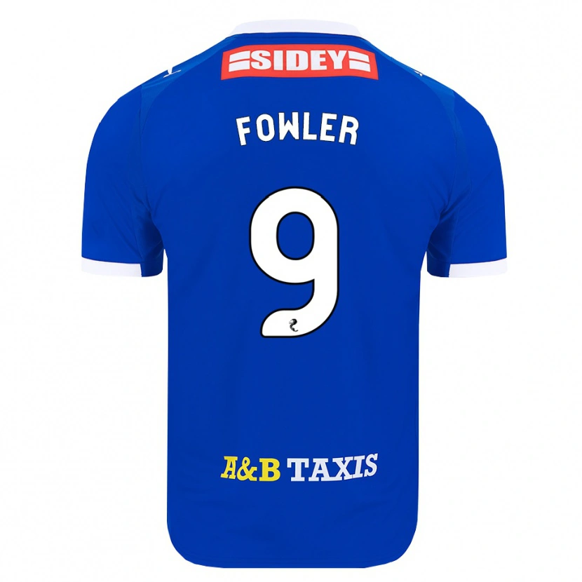 Danxen Mænd Josh Fowler #9 Blå Rød Gul Hjemmebane Spillertrøjer 2026/27 Trøje T-Shirt