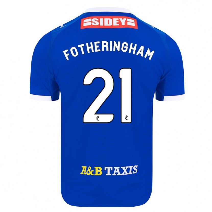 Danxen Mænd Kai Fotheringham #21 Blå Rød Gul Hjemmebane Spillertrøjer 2026/27 Trøje T-Shirt
