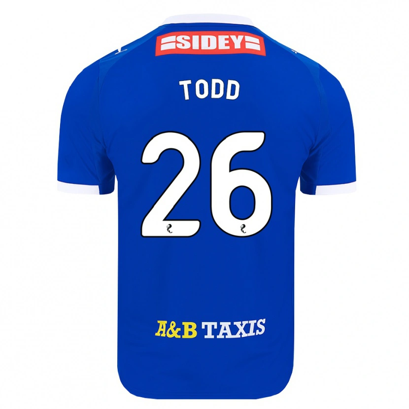 Danxen Mænd Matty Todd #26 Blå Rød Gul Hjemmebane Spillertrøjer 2026/27 Trøje T-Shirt
