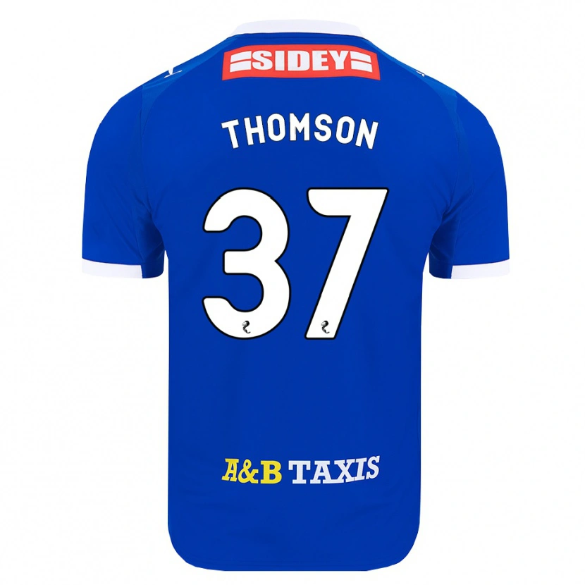 Danxen Mænd Kyle Thomson #37 Blå Rød Gul Hjemmebane Spillertrøjer 2026/27 Trøje T-Shirt